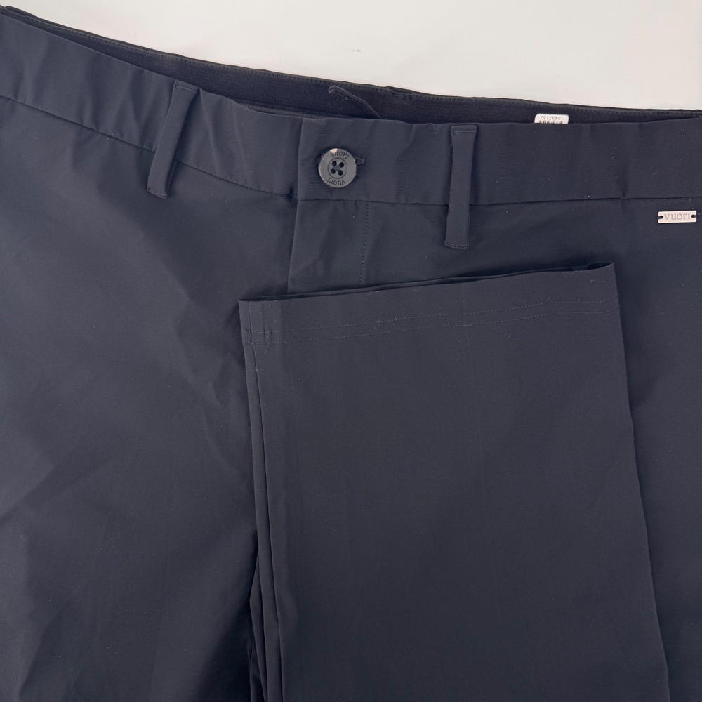 Vuori Fleet Pant Men 38 Black V489 Technical Stretch Slim Chino Trousers